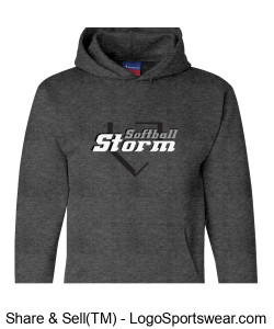 Champion Adult Powerblend Hooded Sweatshirt Design Zoom