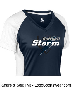 Champro Ladies Infinite V-Neck Short Sleeve Jersey Pro Design Zoom