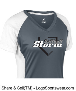 Champro Ladies Infinite V-Neck Short Sleeve Jersey Pro Design Zoom
