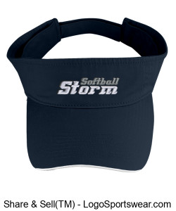 Apollo Brushed Cotton Twill Sandwich Visor Design Zoom