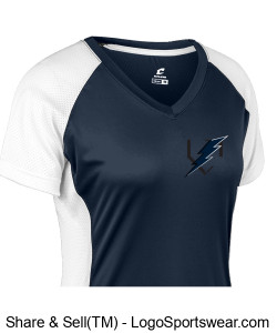 Champro Ladies Infinite V-Neck Short Sleeve Jersey Pro Design Zoom