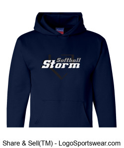 Champion Adult Powerblend Hooded Sweatshirt Design Zoom